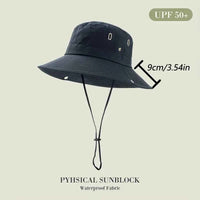 Waterproof Fisherman Hat Outdoor Summer Sun Anti UV Protection Breathable Mesh Camping Hiking Mountaineering Caps Mens Women