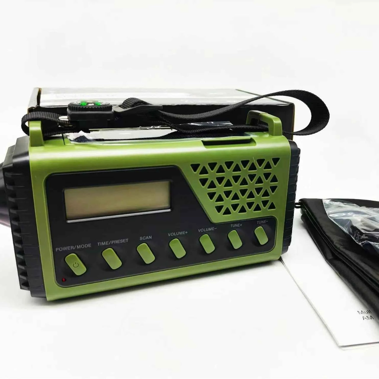 Emergency Crank Radio with 10000mAh/37000mWh Power Bank, AM/FM/SW  bluetooth wide Radio, 5-Way Solar blackout Radio
