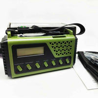 Emergency Crank Radio with 10000mAh/37000mWh Power Bank, AM/FM/SW  bluetooth wide Radio, 5-Way Solar blackout Radio