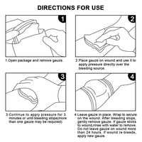 Kaolin Hemostatic Compressed Gauze Emergency Outdoor Binding Fixed Bandage First Aid Kit Bleeding Trauma Wound Dressing - Seeds-or-Survival