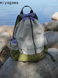 Miyagawa 2024 Versatile Lightweight Backpack with Drawstring for Outdoor Mountaineering, Large Capacity Travel Bags