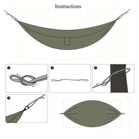 Lightweight and Portable Camping Hammock with Storage Bag and Tree Rope Suitable for Hiking Beach Backpacking Outdoor Leisure