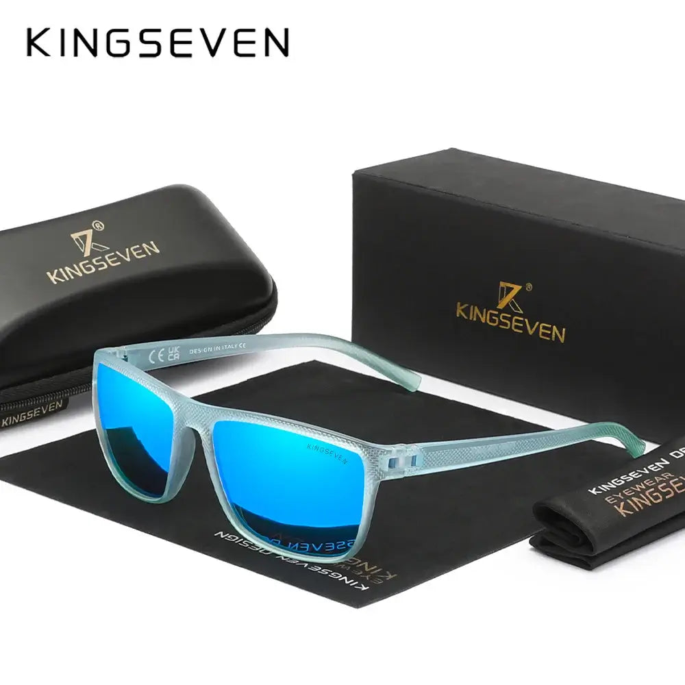 KINGSEVEN Mirror Lens Sunglasses Men Women Driving UV400 Polariz Glasses Matte Frame Male Female Fishing Causal Outdoor Eyewear - Seeds-or-Survival