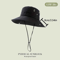 Waterproof Fisherman Hat Outdoor Summer Sun Anti UV Protection Breathable Mesh Camping Hiking Mountaineering Caps Mens Women