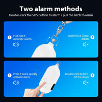 Kids Elderly Women Emergency SOS Personal Alarm Self Defense Keychain- Panic Button Or Pull Pin Alert Device 130 DB Loud Safety