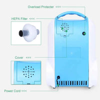24hours Continuous 5L Portable Oxygen Generator & Concentrator Indoor/Outdoor Oxygen Chamber