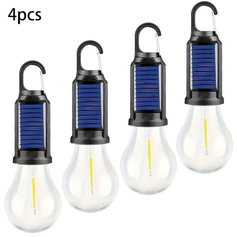 Solar Charging Decorative Light USB Charging Camping Portable Light Home Hanging Hands-free Suitable for Emergency Lighting - 4pcs