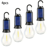 Solar Charging Decorative Light USB Charging Camping Portable Light Home Hanging Hands-free Suitable for Emergency Lighting - 4pcs
