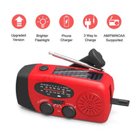 Woopker Emergency Radio 20000mAh XSY-350 FM Radio AM/WB/NOAA Weather Dual USB Rechargeable Solar SOS Alarm Power Bank Flashlight