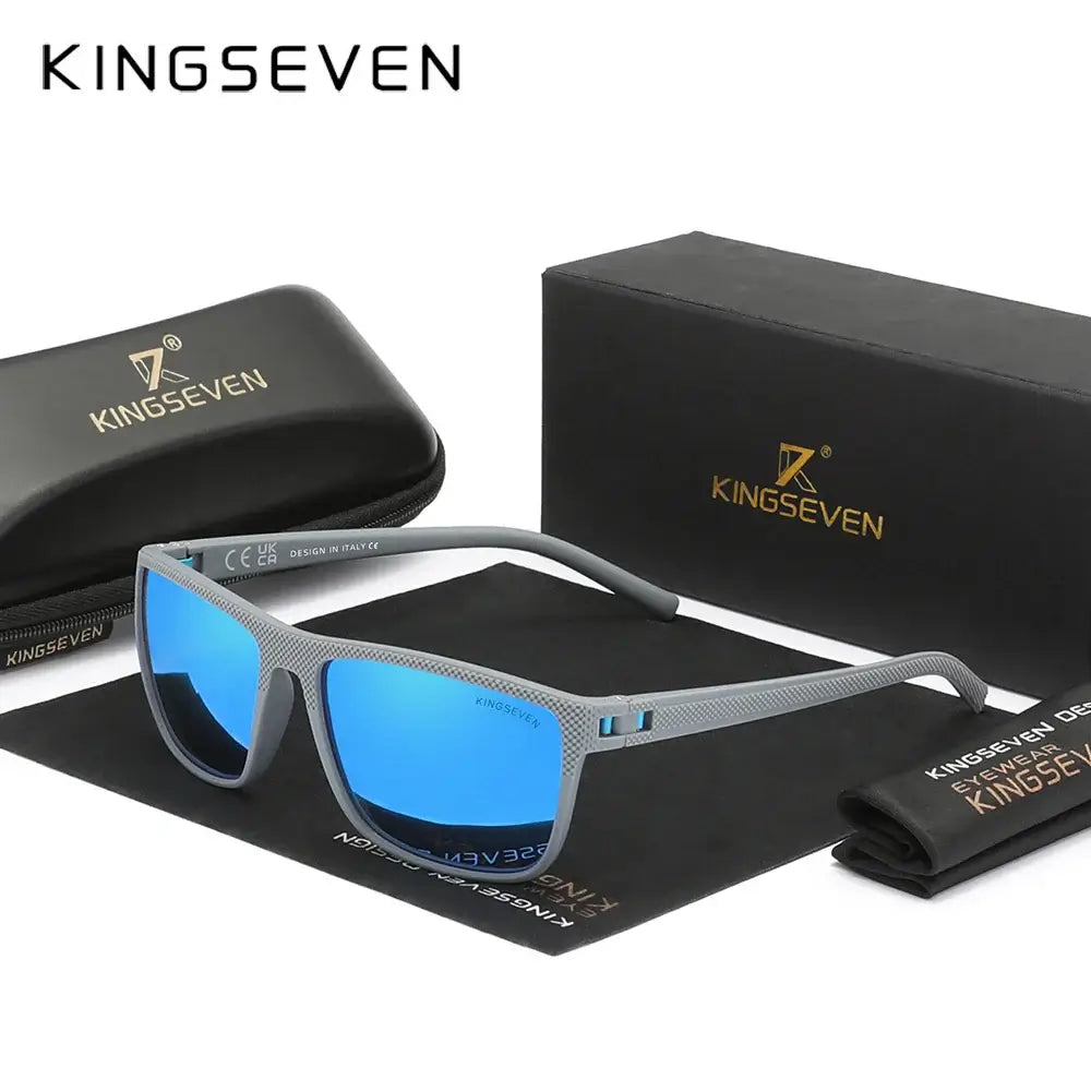 KINGSEVEN Mirror Lens Sunglasses Men Women Driving UV400 Polariz Glasses Matte Frame Male Female Fishing Causal Outdoor Eyewear - Seeds-or-Survival