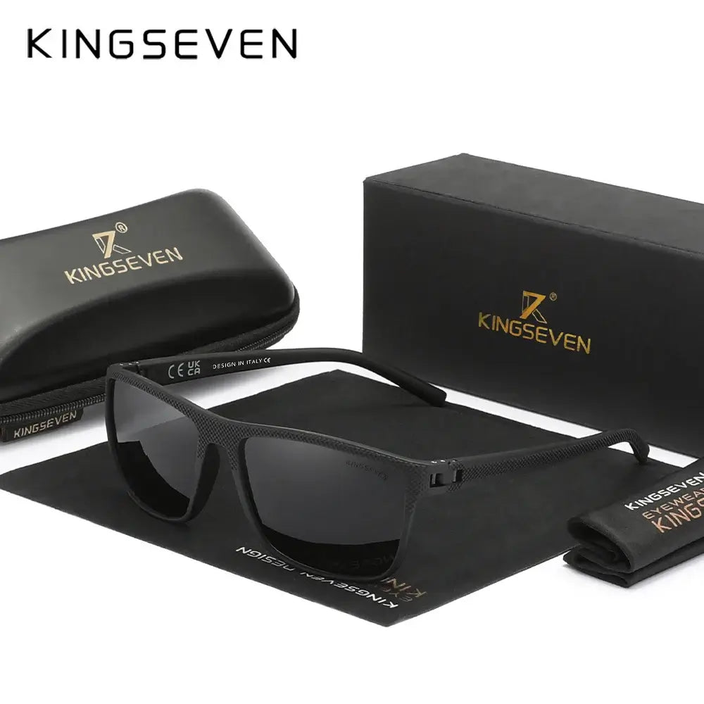 KINGSEVEN Mirror Lens Sunglasses Men Women Driving UV400 Polariz Glasses Matte Frame Male Female Fishing Causal Outdoor Eyewear - Seeds-or-Survival