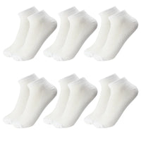 6 Pairs Breathable Men's Socks Short Ankle Elastic Solid Color Mesh High Quality Business Unisex Sokken Plus Size EU38-47