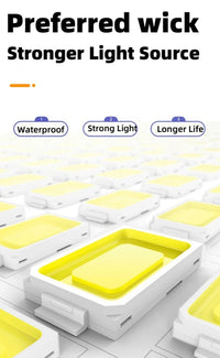 Preferred wick stronger light source with waterproof and long life features for LED Solar Camping Light Solar Bulb Lanterns.