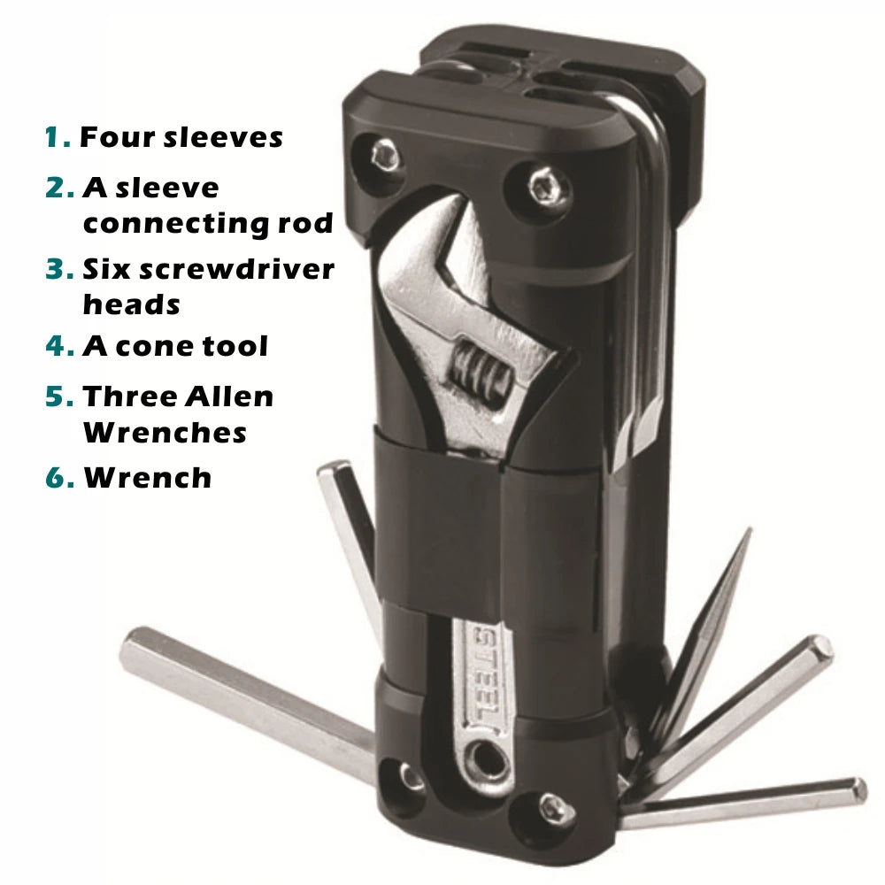 Multifunctional Combination Tool Outdoor Camping Bicycle Bike Motorcycle Multitool Wrench Screwdriver Hex Screw Driver Motor Kit