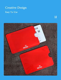 10pcs Anti-Scan Card Sleeve Credit NFC RFID Card Protector Anti-magnetic Aluminum Foil Portable Bank Card Holder