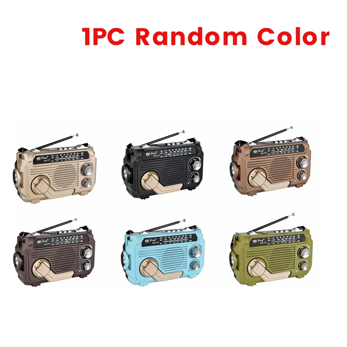 Radio Hand Crank Power Generation Solar Charging Three-Band Bluetooth Card MP3 Multifunction Play Radio - Seeds-or-Survival