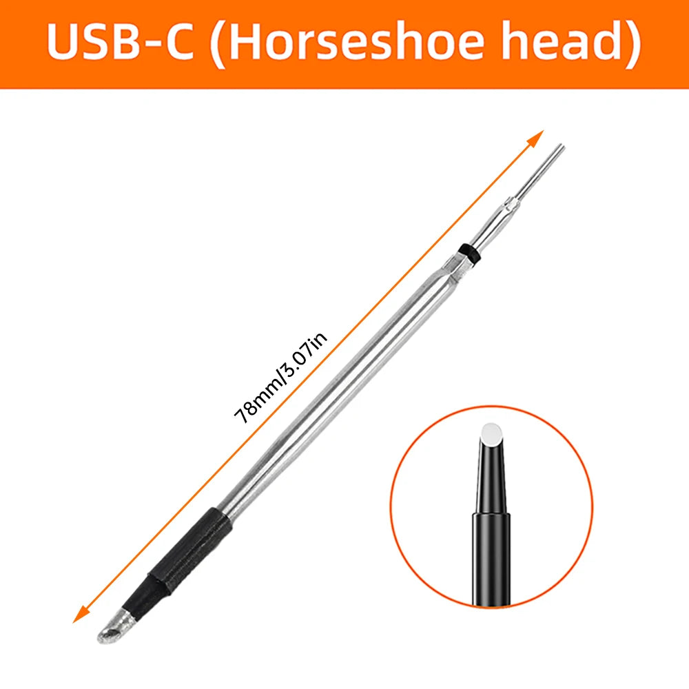 Multifunctional USB Digital Electric Soldering Iron Set Temperature300-450℃ Adjustable Type-C Interface Solder Welding Iron Tool