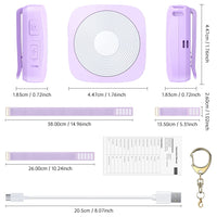 Wsdcam Personal LED Emergency Night Light + Press Tap Fast Alarm Type-C Charging 130dB Safety Self Defense Alarm with Key Chain