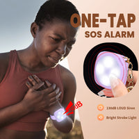 Wsdcam Personal LED Emergency Night Light + Press Tap Fast Alarm Type-C Charging 130dB Safety Self Defense Alarm with Key Chain