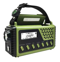 Emergency Crank Radio with 10000mAh/37000mWh Power Bank, AM/FM/SW  bluetooth wide Radio, 5-Way Solar blackout Radio