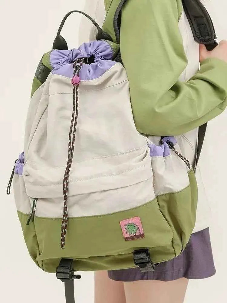 Miyagawa 2024 Versatile Lightweight Backpack with Drawstring for Outdoor Mountaineering, Large Capacity Travel Bags