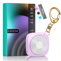 Wsdcam Personal LED Emergency Night Light + Press Tap Fast Alarm Type-C Charging 130dB Safety Self Defense Alarm with Key Chain