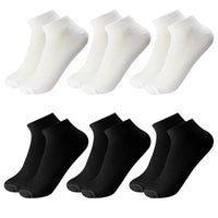 6 Pairs Breathable Men's Socks Short Ankle Elastic Solid Color Mesh High Quality Business Unisex Sokken Plus Size EU38-47