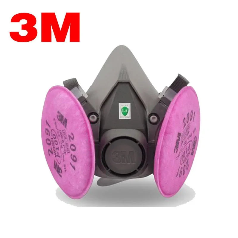 3M 6200 Mask or 9in1 6200 Half Facepiece Gas Mask Respirator With 6001/2091 Filter Fit Painting Spraying Dust Proof