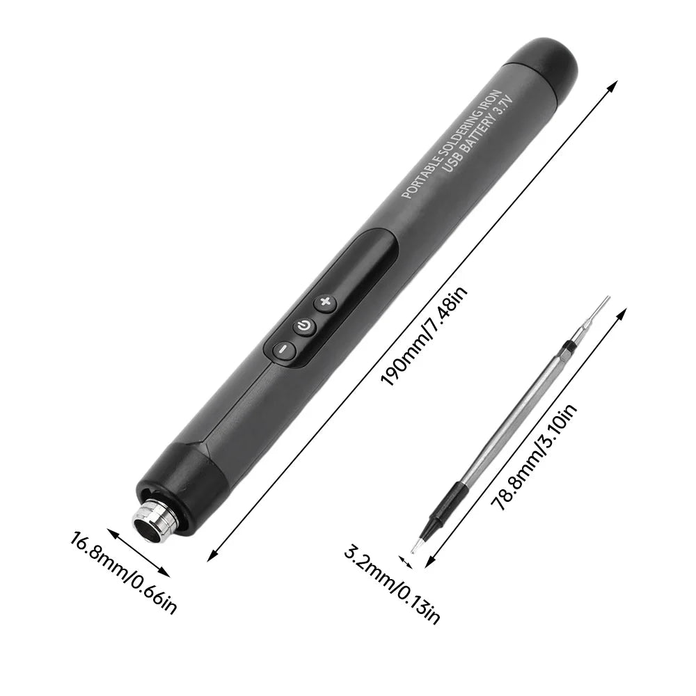 Multifunctional USB Digital Electric Soldering Iron Set Temperature300-450℃ Adjustable Type-C Interface Solder Welding Iron Tool