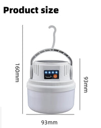 LED Solar Camping Light Solar Bulb Lanterns Rechargeable Portable Waterproof Outdoor Night Flashlight BBQ Hanging Emergency Lamp