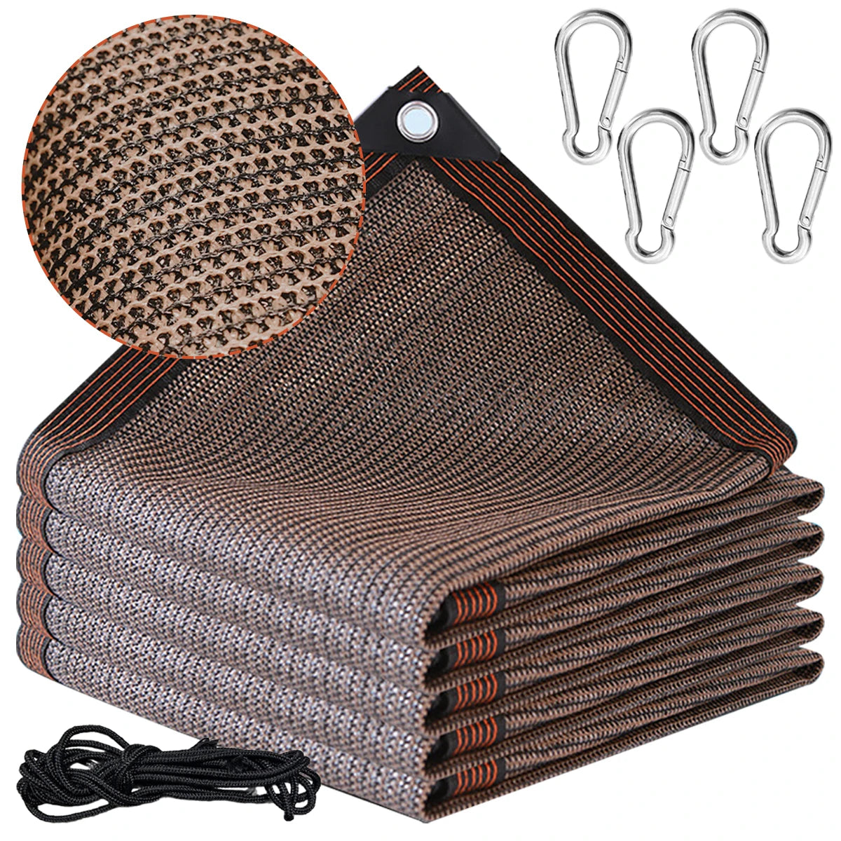 Garden Shade Cloth Durable Mesh Tarp for Plant Cover Greenhouse Chicken Coop Barn Kennel Rectangle Waterproof Brown garden tools