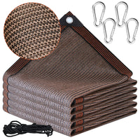 Garden Shade Cloth Durable Mesh Tarp for Plant Cover Greenhouse Chicken Coop Barn Kennel Rectangle Waterproof Brown garden tools