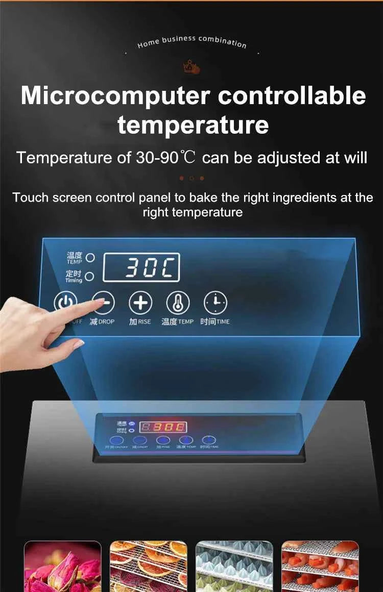 8L Food Dehydrator Portable Household And Commercial Air Dryer Food Machine for Dried Fruit Vegetables Meat Snacks for Pets