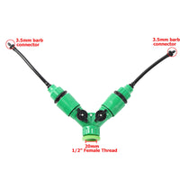 Y-type Shunt Valve Garden Irrigation System Water Splitter 2 Way Y Shape Quick Connector Water Tap Adapter Water Controller