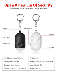 Kids Elderly Women Emergency SOS Personal Alarm Self Defense Keychain- Panic Button Or Pull Pin Alert Device 130 DB Loud Safety