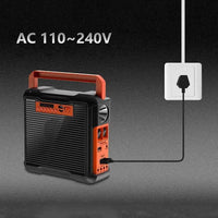 Solar Panel Generator Kit with 3 LED Bulbs Bluetooth Radio Speaker for Outdoor Camping Emergency Power Supply