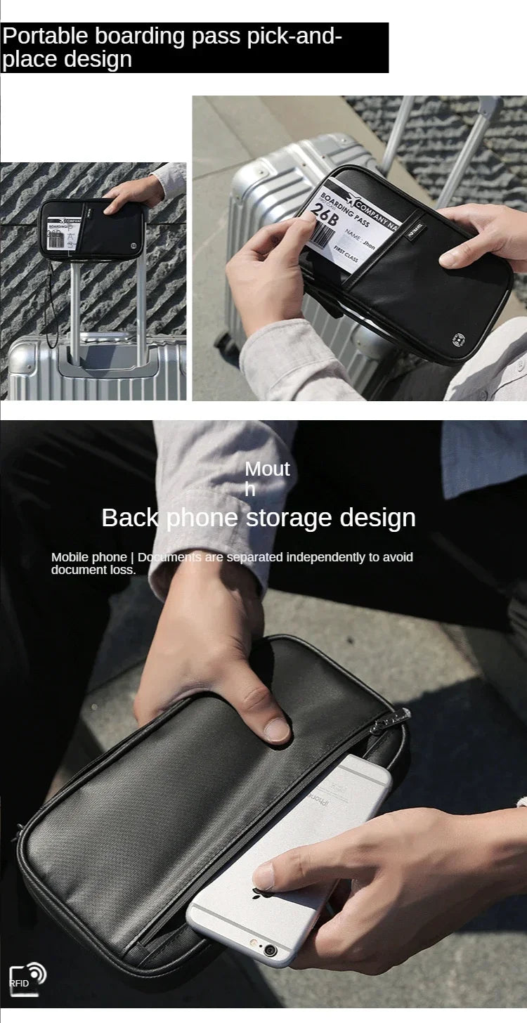 Cardholder Travel Wallet for Family Passport Holder Waterproof Document Case Organizer Travel Accessories Cover Document Bag