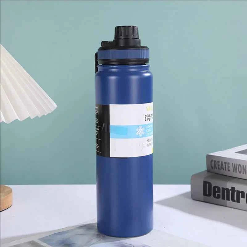 Hydration Flask with  Lid - Stainless Steel, Double Walled & Vacuum Insulated Water Bottle - Camping & Hiking - Leak Proof & BPA