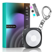 Wsdcam Personal LED Emergency Night Light + Press Tap Fast Alarm Type-C Charging 130dB Safety Self Defense Alarm with Key Chain