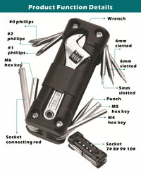 Multifunctional Combination Tool Outdoor Camping Bicycle Bike Motorcycle Multitool Wrench Screwdriver Hex Screw Driver Motor Kit
