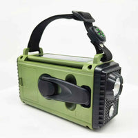Emergency Crank Radio with 10000mAh/37000mWh Power Bank, AM/FM/SW  bluetooth wide Radio, 5-Way Solar blackout Radio