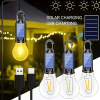 Solar Charging Decorative Light USB Charging Camping Portable Light Home Hanging Hands-free Suitable for Emergency Lighting