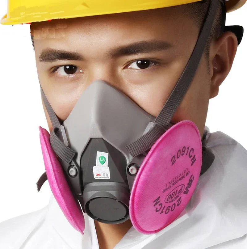 3M 6200 Mask or 9in1 6200 Half Facepiece Gas Mask Respirator With 6001/2091 Filter Fit Painting Spraying Dust Proof