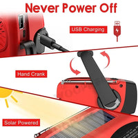 Woopker Emergency Radio 20000mAh XSY-350 FM Radio AM/WB/NOAA Weather Dual USB Rechargeable Solar SOS Alarm Power Bank Flashlight