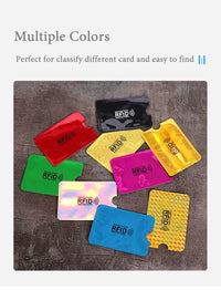 10pcs Anti-Scan Card Sleeve Credit NFC RFID Card Protector Anti-magnetic Aluminum Foil Portable Bank Card Holder
