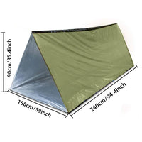 Professional Outdoor Emergency Tent Kit - Includes Ground Pegs, Clips, Whistle, Carabiner & Storage Bag |Portable for travel