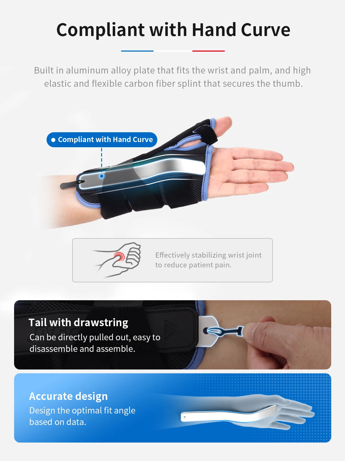 VELPEAU Wrist Brace for Arthritis Pain and Sprain Stable and Breathable Wrist Splint with Thumb Support for Men and Women