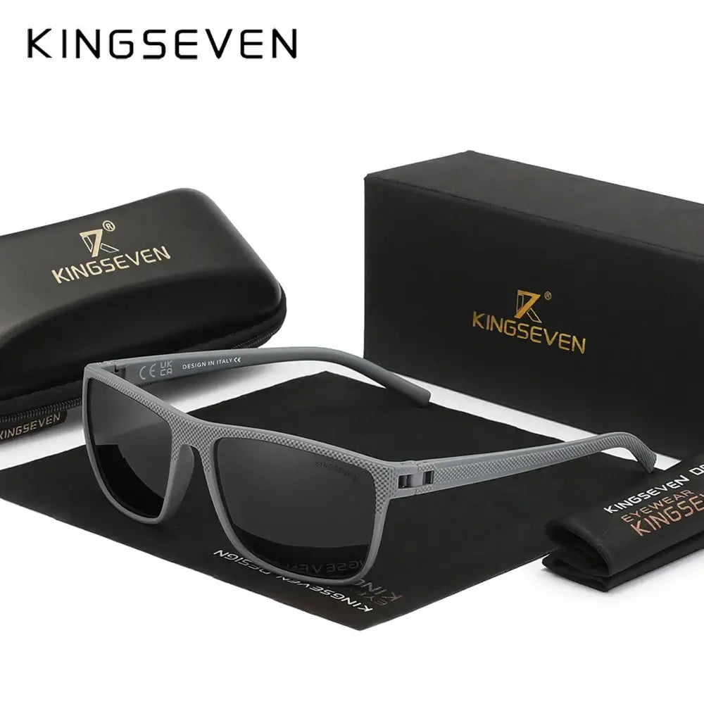 KINGSEVEN Mirror Lens Sunglasses Men Women Driving UV400 Polariz Glasses Matte Frame Male Female Fishing Causal Outdoor Eyewear - Seeds-or-Survival