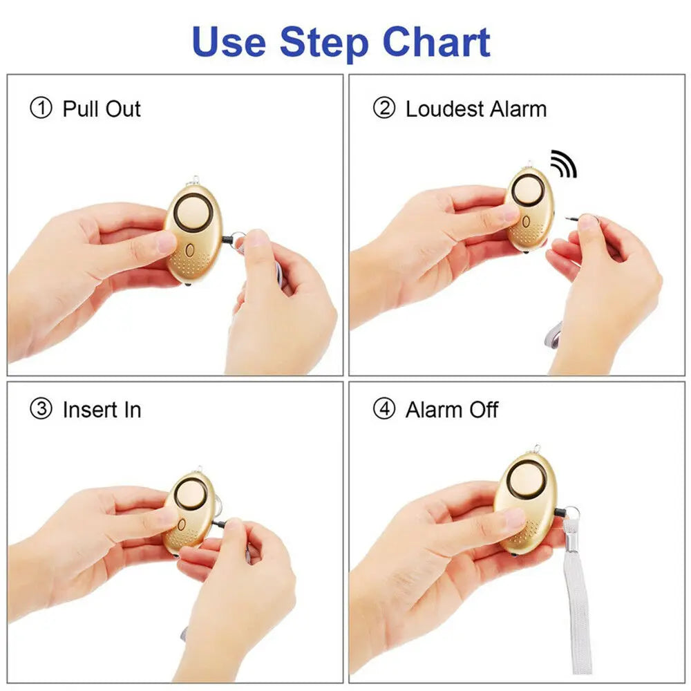 130db Self Defense Alarm Personal Defense Siren Anti-attack Security for Women Kids Personal Security Loud Alert Attack Panic - Seeds-or-Survival