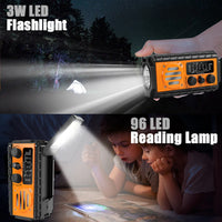 Woopker Emergency Radio 20000mAh XSY-350 FM Radio AM/WB/NOAA Weather Dual USB Rechargeable Solar SOS Alarm Power Bank Flashlight